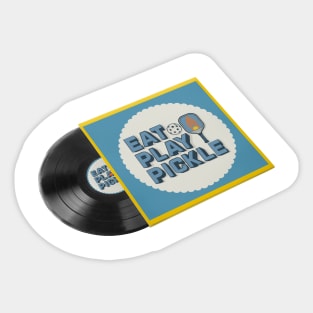 Get Your Groove on with Eat Play Pickle Vinyl Record Design Sticker